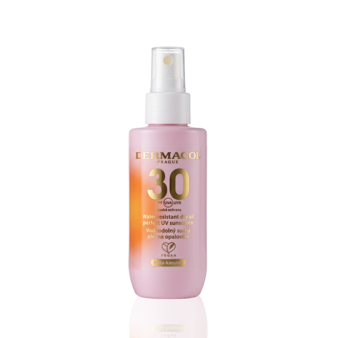 Ulei uscat pentru plajă, rezistent la apă sub formă de spray SPF 30