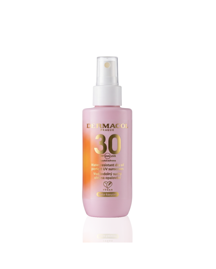 Ulei uscat pentru plajă, rezistent la apă sub formă de spray SPF 30